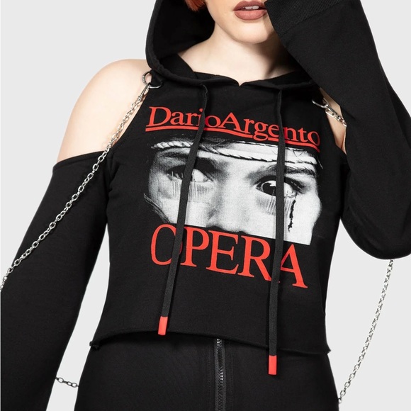Killstar OPERA CROP HOODIE DARIO ARGENTO - Picture 1 of 6